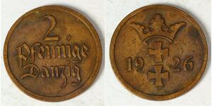2 Пфенниг Польша / Gdansk (1920-1939) Бронза 