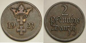 2 Пфенниг Польша / Gdansk (1920-1939) Бронза 
