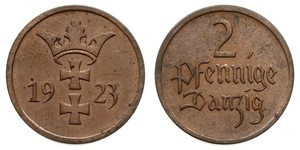 2 Пфенниг Польша / Gdansk (1920-1939) Бронза 