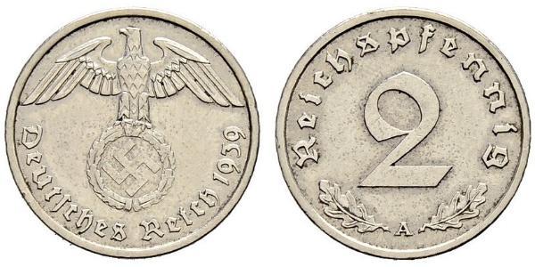 2 Пфеніг Третій рейх (1933-1945) Бронза 