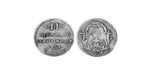 2 Пфеніг Аугсбург (1276 - 1803) Мідь 