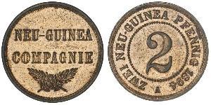 2 Пфеніг Німецька імперія (1871-1918) / Нова Гвінея Мідь 