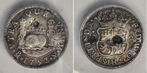 2 Реал Іспанська Імперія (1700 - 1808) Срібло Карл III король Іспанії (1716 -1788)