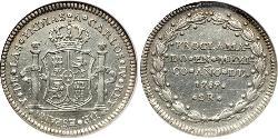 2 Реал Нова Іспанія (1519 - 1821) Срібло Карл IV король Іспанії  (1748-1819)