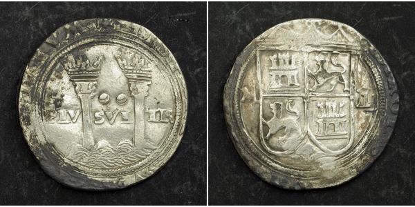 2 Реал Нова Іспанія (1519 - 1821) Срібло Фердинанд VII король Іспанії (1784-1833)