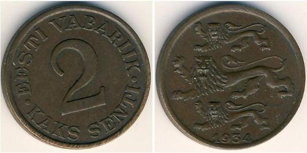 2 Сент Эстония (1991 - ) Бронза 