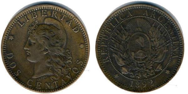 2 Сентаво Аргентинская Республика (1861 - ) Медь 