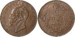 2 Сентесімо Kingdom of Italy (1861-1946) Мідь Victor Emmanuel II of Italy (1820 - 1878)