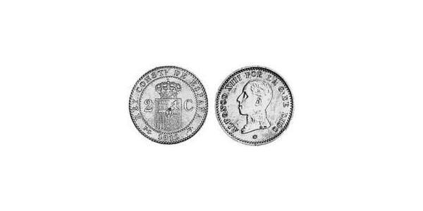 2 Сентімо Королівство Іспанія (1874 - 1931) Бронза/Мідь Alfonso XIII of Spain (1886 - 1941)