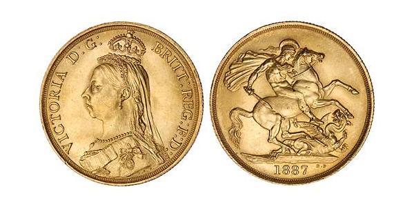 2 Соверен Соединённое королевство Великобритании и Ирландии (1801-1922) Золото Виктория (1819 - 1901)