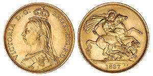 2 Соверен Сполучене королівство Великобританії та Ірландії (1801-1922) Золото Вікторія (1819 - 1901)
