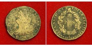 2 Соль Королевство Франция (843-1791) Бронза Людовик XVI (1754 - 1793)