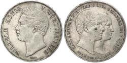 2 Thaler Reino de Wurtemberg (1806-1918) Plata Guillermo I de Wurtemberg