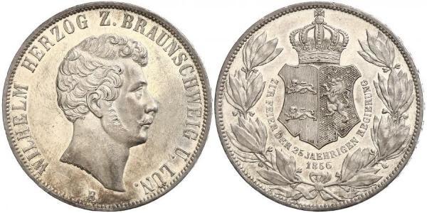 2 Талер Брауншвейг (герцогство) (1815 - 1918) Серебро Вильгельм Брауншвейгский