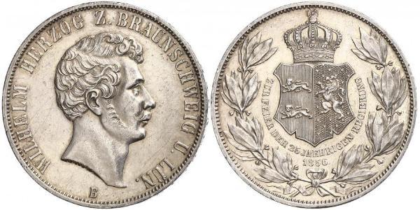 2 Талер Брауншвейг (герцогство) (1815 - 1918) Серебро Вильгельм Брауншвейгский