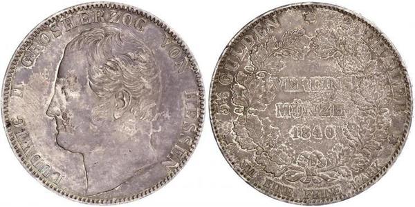 2 Талер Великое герцогство Гессен (1806 - 1918) Серебро Людвиг II (великий герцог Гессенский)