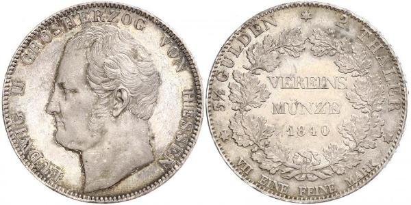 2 Талер Великое герцогство Гессен (1806 - 1918) Серебро Людвиг II (великий герцог Гессенский)