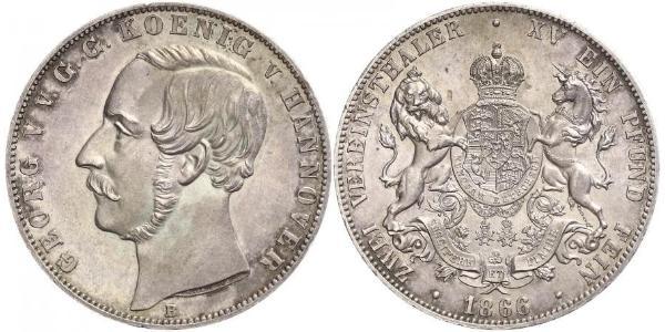 2 Талер Ганновер (королевство) (1814 - 1866) Серебро Георг V (король Ганновера) (1819 - 1878)