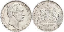 2 Талер Королевство Бавария (1806 - 1918) Серебро Максимилиан II (король Баварии)(1811 - 1864)
