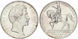 2 Талер Королевство Бавария (1806 - 1918) Серебро Людвиг I (король Баварии)(1786 – 1868)