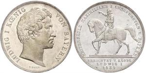 2 Талер Королевство Бавария (1806 - 1918) Серебро Людвиг I (король Баварии)(1786 – 1868)