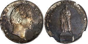 2 Талер Королевство Бавария (1806 - 1918) Серебро Людвиг I (король Баварии)(1786 – 1868)