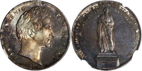 2 Талер Королевство Бавария (1806 - 1918) Серебро Людвиг I (король Баварии)(1786 – 1868)