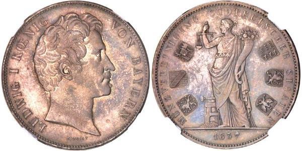 2 Талер Королевство Бавария (1806 - 1918) Серебро Людвиг I (король Баварии)(1786 – 1868)