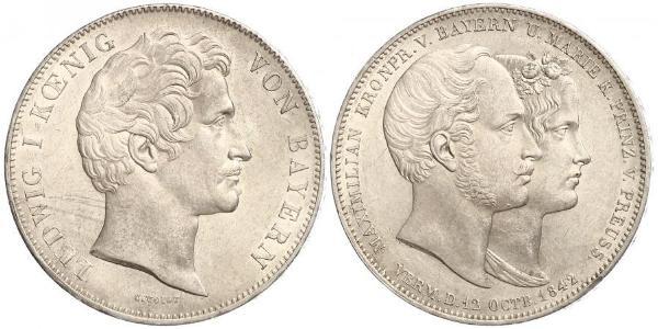 2 Талер Королевство Бавария (1806 - 1918) Серебро Людвиг I (король Баварии)(1786 – 1868)
