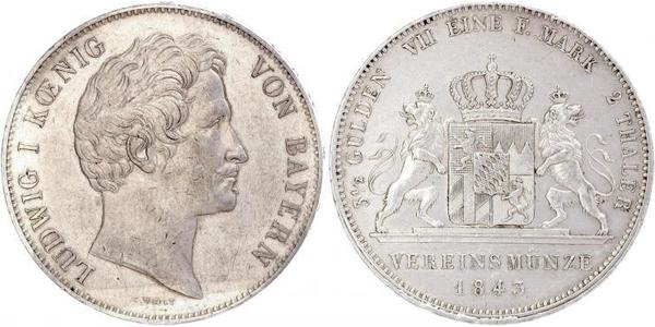 2 Талер Королевство Бавария (1806 - 1918) Серебро Людвиг I (король Баварии)(1786 – 1868)