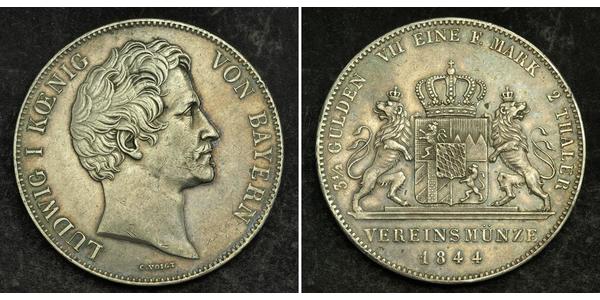 2 Талер Королевство Бавария (1806 - 1918) Серебро Людвиг I (король Баварии)(1786 – 1868)