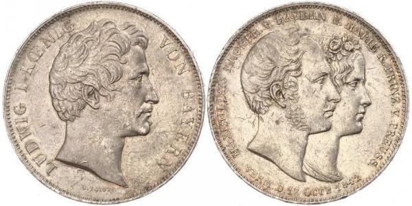 2 Талер Королевство Бавария (1806 - 1918) Серебро Людвиг I (король Баварии)(1786 – 1868)