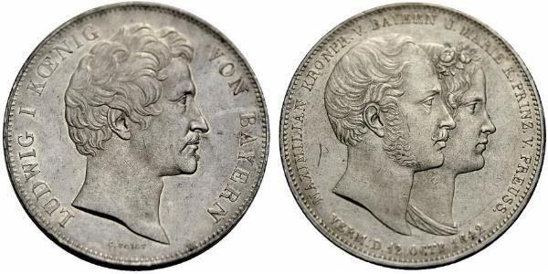 2 Талер Королевство Бавария (1806 - 1918) Серебро Людвиг I (король Баварии)(1786 – 1868)