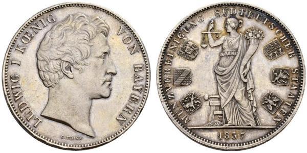 2 Талер Королевство Бавария (1806 - 1918) Серебро Людвиг I (король Баварии)(1786 – 1868)
