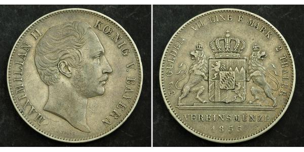 2 Талер Королевство Бавария (1806 - 1918) Серебро Максимилиан II (король Баварии)(1811 - 1864)