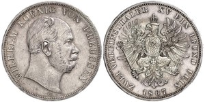 2 Талер Пруссия (королевство) (1701-1918) Серебро Wilhelm I, German Emperor (1797-1888)