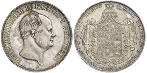 2 Талер Пруссия (королевство) (1701-1918) Серебро Фридрих Вильгельм IV (1795 - 1861)