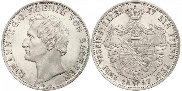 2 Талер Саксония (королевство) (1806 - 1918) Серебро 