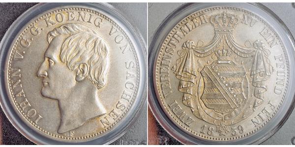 2 Талер Саксония (королевство) (1806 - 1918) Серебро 