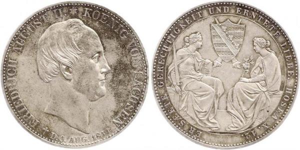 2 Талер Саксония (королевство) (1806 - 1918) Серебро Фридрих Август II (король Саксонии)