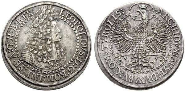 2 Талер Священная Римская империя (962-1806) Серебро Леопольд I (император Священной Римской империи)(1640-1705)