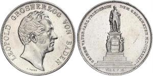 2 Талер Велике герцогство Баден (1806-1918) Срібло Leopold, Grand Duke of Baden (1790 – 1852)