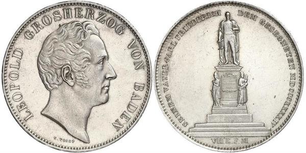 2 Талер Велике герцогство Баден (1806-1918) Срібло Leopold, Grand Duke of Baden (1790 – 1852)