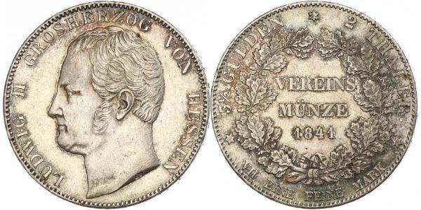 2 Талер Великое герцогство Гессен (1806 - 1918) Срібло Louis II, Grand Duke of Hesse