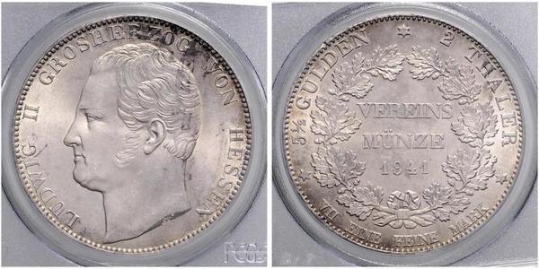 2 Талер Великое герцогство Гессен (1806 - 1918) Срібло Louis II, Grand Duke of Hesse