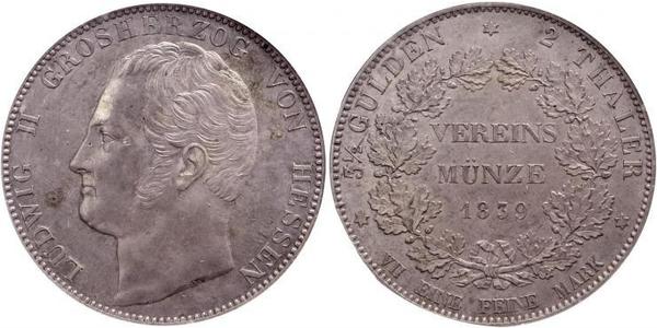 2 Талер Великое герцогство Гессен (1806 - 1918) Срібло Louis II, Grand Duke of Hesse