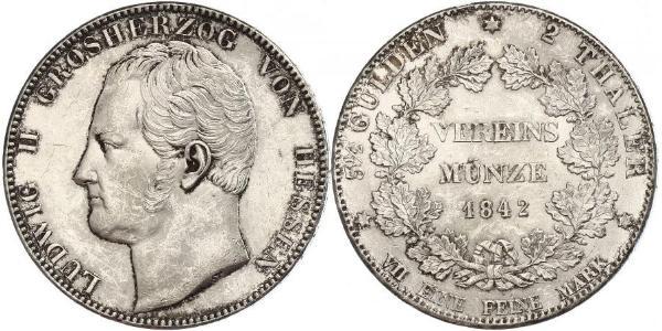 2 Талер Великое герцогство Гессен (1806 - 1918) Срібло Louis II, Grand Duke of Hesse