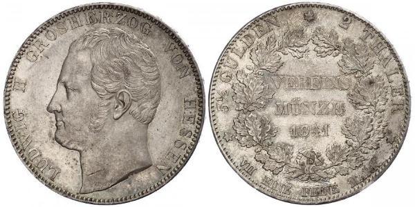 2 Талер Великое герцогство Гессен (1806 - 1918) Срібло Louis II, Grand Duke of Hesse