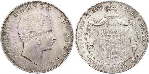 2 Талер Герцогство Нассау (1806 - 1866) Срібло Адольф I (великий герцог Люксембургу)