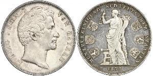2 Талер Королівство Баварія (1806 - 1918) Срібло Людвиг I (король Баварії)(1786 – 1868)